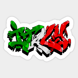 italy graffitee Sticker